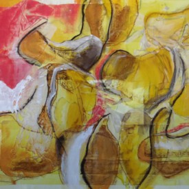 2020, 47x66cm, Acryl, Pastell/Seide, Papier Lupine