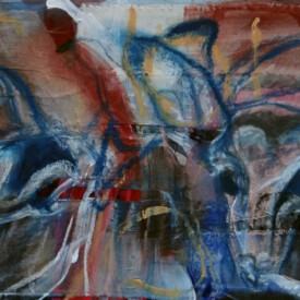 2023, Foto vom Original überarbeitet im Kartenformat,14,7x21, Acryl, Pastell, Seide, Foto Karte 008 "Impala"